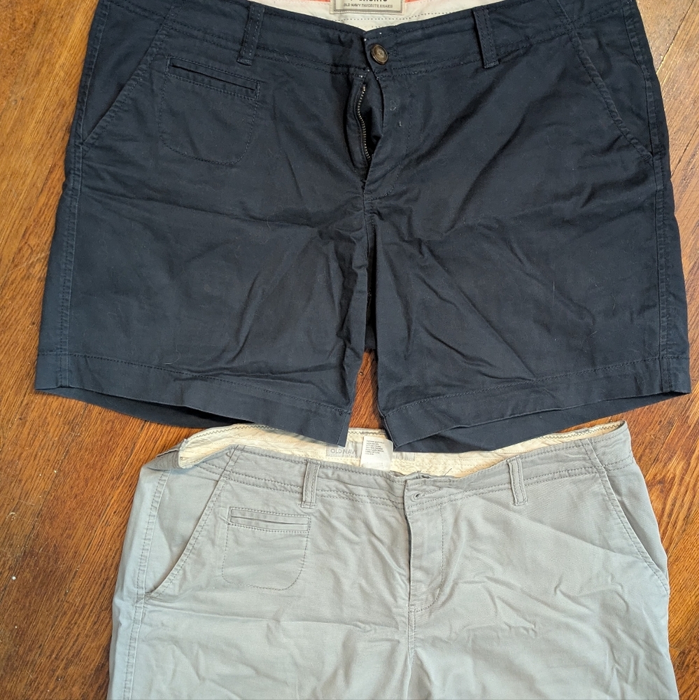 Old Navy Black and Gray Cargo Shorts